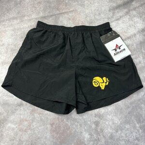Alleson Athletics Women L Black Running Shorts Lining and Drawstring Rams Logo